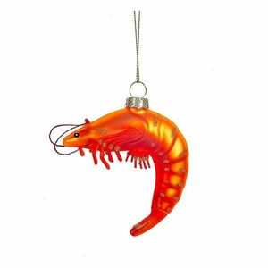 Szklana ozdoba świąteczna wykonana ręcznie 8 cm King Prawn – Sass & Belle obraz