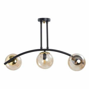 Czarna lampa wisząca ze szklanym kloszem ø 15 cm One – Squid Lighting obraz