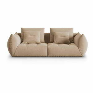 Beżowa aksamitna sofa 232 cm Bloom – Micadoni obraz