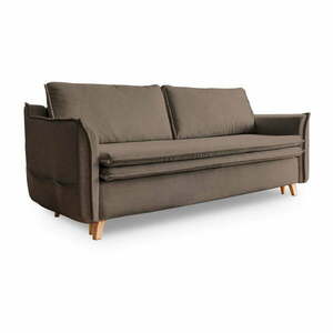 Jasnobrązowa rozkładana sofa 225 cm Charming Charlie – Miuform obraz