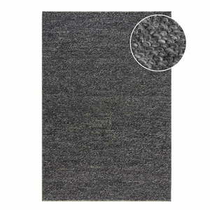 Ciemnoszary dywan z mieszanki wełny tkany ręcznie 160x230 cm Minerals – Flair Rugs obraz