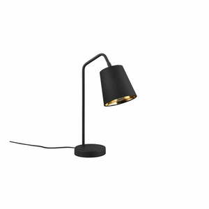 Czarna lampa stołowa z tekstylnym kloszem (wys. 45 cm) Buddy – Trio obraz