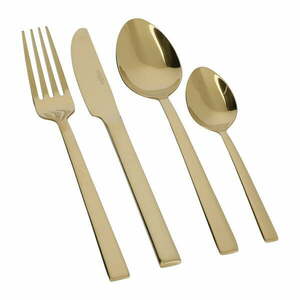 Sztućce ze stali nierdzewnej w kolorze złota zestaw 16 szt. Mikasa Diseno – Kitchen Craft obraz