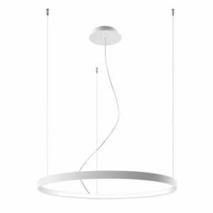 Biała lampa wisząca Nice Lamps Ganica, ø 80 cm obraz