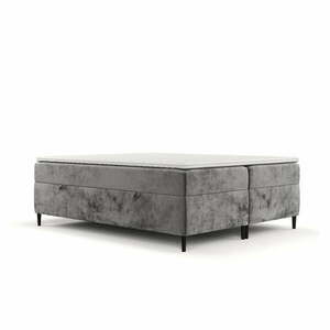Ciemnoszare łóżko boxspring ze schowkiem 180x200 cm Araya – Maison de Rêve obraz