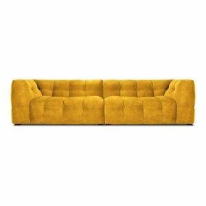 Żółta aksamitna sofa Windsor & Co Sofas Vesta, 280 cm obraz