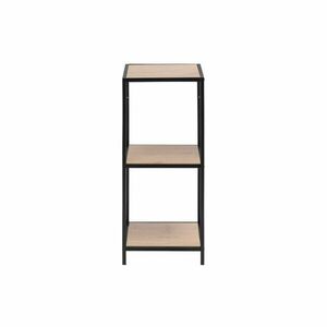 Czarno-naturalny regał w dekorze dębu 37x83 cm Seaford – Actona obraz