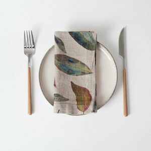 Serwetki lniane zestaw 2 szt. Golden Fall – Linen Tales obraz