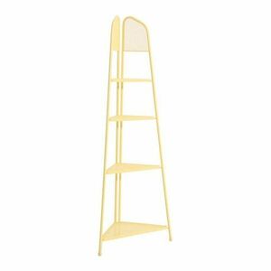 Żółta metalowa półka narożna na balkon Garden Pleasure MWH, wys. 180 cm obraz