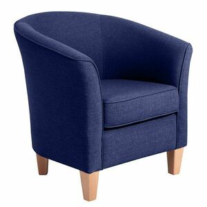 Granatowy fotel Max Winzer Livia Dark Blue obraz