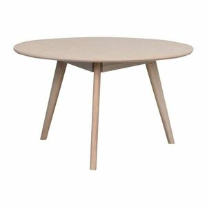 Naturalny okrągły stolik w dekorze dębu 90x90 cm Yumi – Rowico obraz
