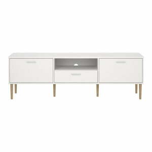 Biała szafka pod TV 177x57 cm Media – Tvilum obraz
