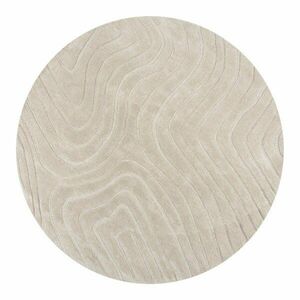 Kremowy wełniany okrągły dywan tkany ręcznie ø 160 cm Mesmerise Natural – Flair Rugs obraz
