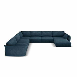Ciemnoniebieski narożnik (lewostronny) Vanda – Mazzini Sofas obraz