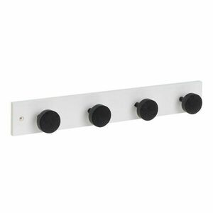 Czarno-biały wieszak ścienny z litego drewna sosnowego 40 cm Anillos – Casa Selección obraz