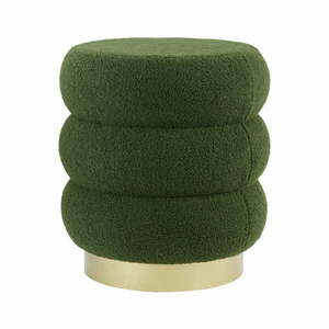 Zielony puf z materiału bouclé Kimi – Light & Living obraz