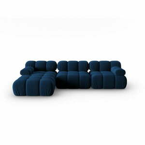 Niebieska aksamitna sofa 285 cm Bellis – Micadoni Home obraz