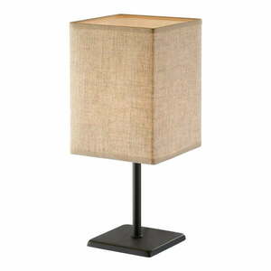 Czarno-beżowa lampa stołowa z tekstylnym kloszem (wysokość 30 cm) Lela – Fischer & Honsel obraz