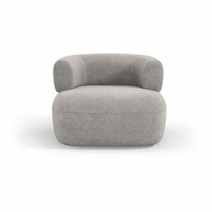 Jasnoszary fotel z materiału bouclé Jenny – Micadoni Home obraz