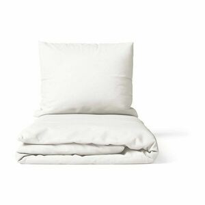 Biała pościel jednoosobowa z mikrosatyny 140x200 cm Basic – Bonami Essentials obraz