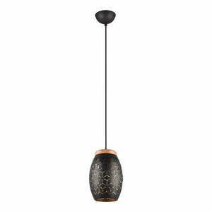 Czarna lampa wisząca ø 15 cm Bidar – Trio obraz
