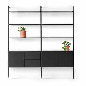 Czarny regał w dekorze dębu 98x210 cm Edge by Hammel – Hammel Furniture obraz