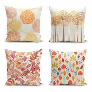 Zestaw 4 poszewek na poduszki Minimalist Cushion Covers Autumn Design, 45x45 cm obraz