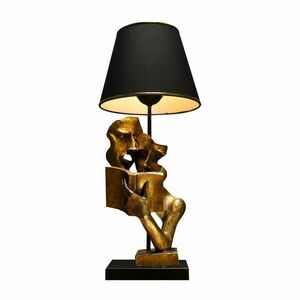 Lampa stołowa w czarno-złotym kolorze (wysokość 57 cm) Lecture – Opviq lights obraz