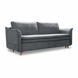 Szara aksamitna rozkładana sofa 225 cm Charming Charlie – Miuform obraz