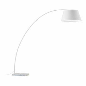 Biała lampa stojąca z tekstylnym kloszem (wysokość 210 cm) Juhe – Kave Home obraz