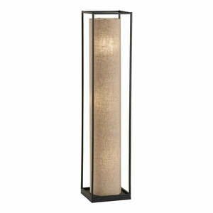 Czarno-beżowa lampa stojąca z tekstylnym kloszem (wysokość 114, 5 cm) Thor – Fischer & Honsel obraz