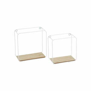 Biało-naturalne półki zestaw 2 szt. 21 cm – Casa Selección obraz