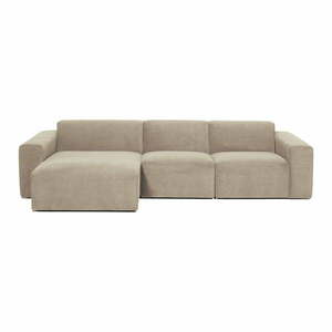 Beżowa sztruksowa sofa modułowa Scandic Sting obraz