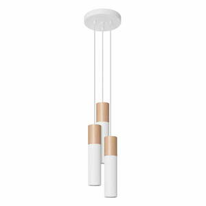Biała lampa wisząca ø 6 cm Paul – Nice Lamps obraz