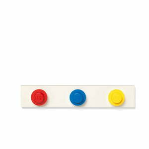 Wieszak ścienny w czerwonym, niebieskim i żółtym kolorze LEGO® obraz
