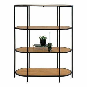Czarny regał w dekorze dębu 36x111 cm Vita – House Nordic obraz