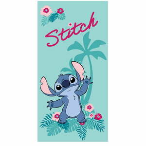 Turkusowy ręcznik dziecięcy z mikrowłókna 70x140 cm Lilo and Stitch "Hawaii" – Jerry Fabrics obraz