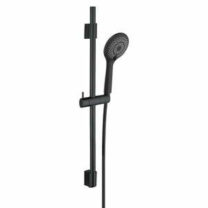 Czarny zestaw prysznicowy ze stali nierdzewnej 70 cm Water Saving – Wenko obraz