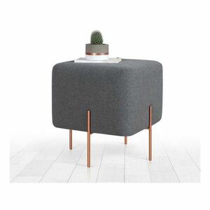 Ciemnoszary puf Copper – Artie obraz