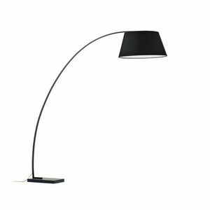Czarna lampa stojąca z tekstylnym kloszem (wysokość 210 cm) Juhe – Kave Home obraz