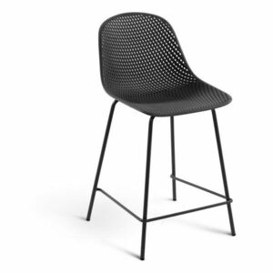 Ciemnoszary metalowo-plastikowy hoker ogrodowy Quinby – Kave Home obraz