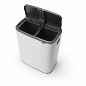 Biały stalowy kosz na śmieci otwierany na dotyk 30 l Touch Bin – Brabantia obraz
