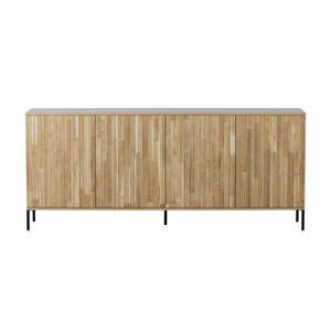 Naturalna niska komoda w dekorze dębu 200x85 cm Gravure – WOOOD obraz