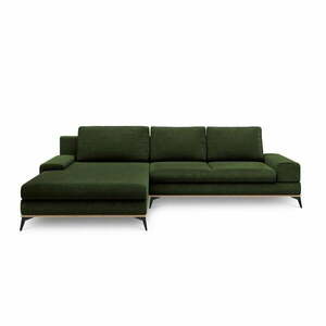 Butelkowozielony rozkładany narożnik Windsor & Co Sofas Planet, lewostronny obraz