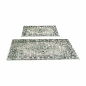 Zielono-szare dywaniki łazienkowe zestaw 2 szt. 60x100 cm – Foutastic obraz