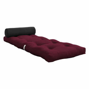 Bordowy materac futon 70x200 cm Wrap Bordeaux/Dark Grey – Karup Design obraz