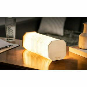 Brązowo-jasnobrązowa lampa stołowa LED ze ściemniaczem (wysokość 3, 5 cm) Accordion – Gingko obraz