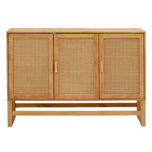 Komoda z drewna sosnowego z rattanowymi drzwiczkami Støraa Jolene, szer. 128 cm obraz