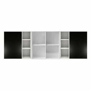 Czarno-biała komoda ścienna Hammel Mistral Kubus, 206 x 69 cm obraz