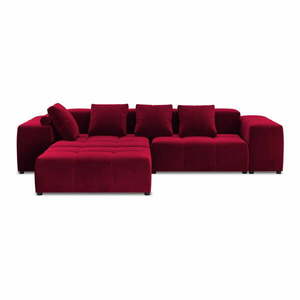 Czerwony aksamitny narożnik (róg zmienny) Rome Velvet – Cosmopolitan Design obraz